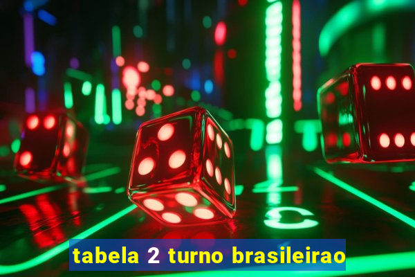 tabela 2 turno brasileirao